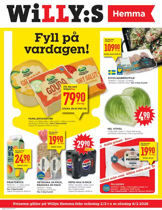 Willys-katalog i Gråbo | Top-deals och rabatter | 2026-02-02T00:00:00.000Z - 2026-08-02T00:00:00.000Z