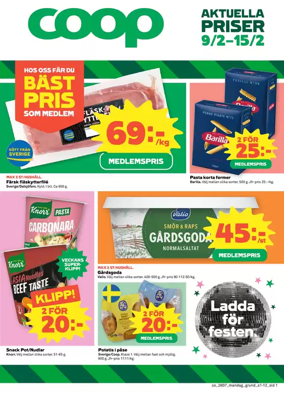 Coop Konsum-katalog i Getinge | Top-erbjudanden för sparrävar | 2026-02-09T00:00:00.000Z - 2026-02-15T00:00:00.000Z