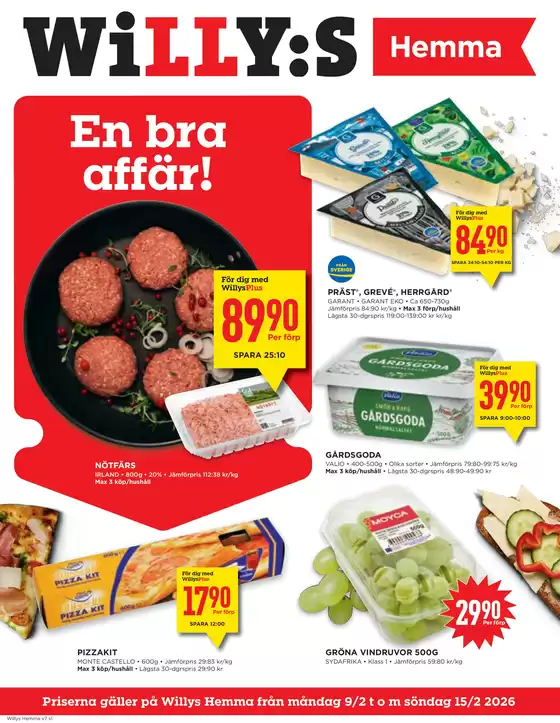 Willys-katalog | Upptäck attraktiva erbjudanden | 2026-02-09T00:00:00.000Z - 2026-02-15T00:00:00.000Z