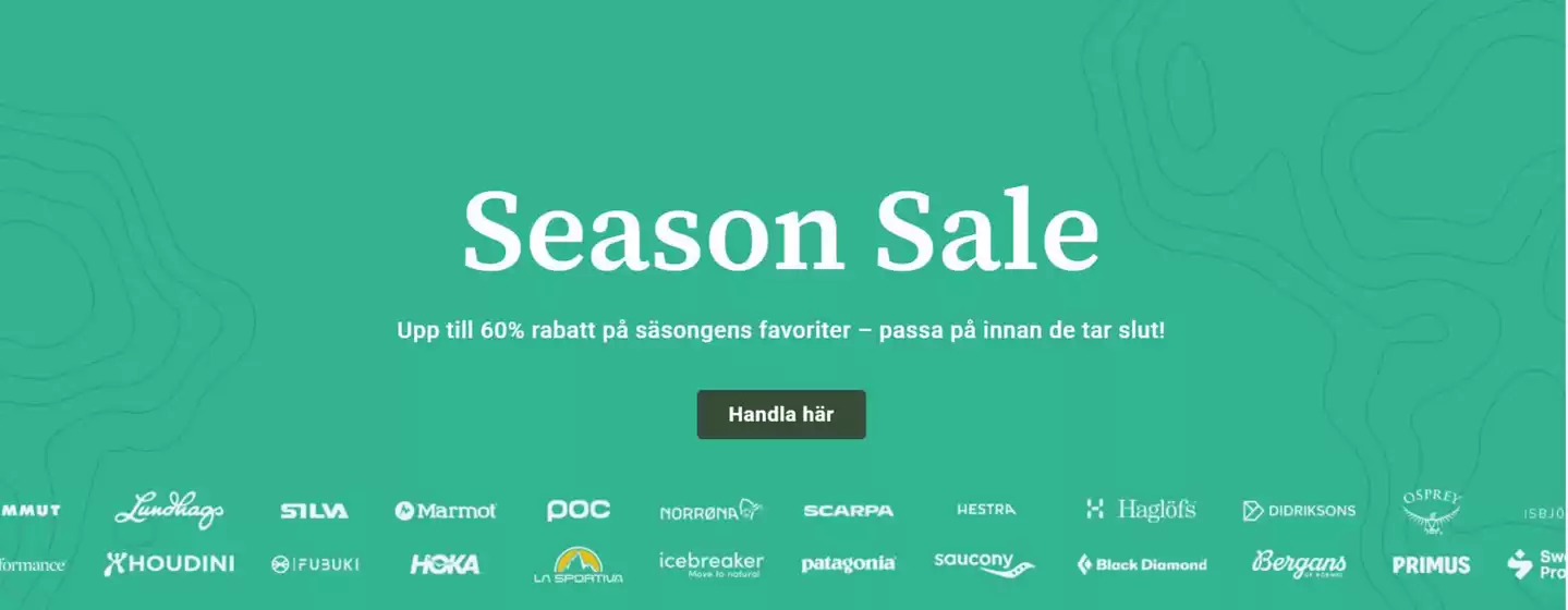 Outdoorexperten-katalog i Vännäsby | Upp till 60% rabatt på säsongens favoriter | 2026-02-10T00:00:00.000Z - 2026-02-25T00:00:00.000Z