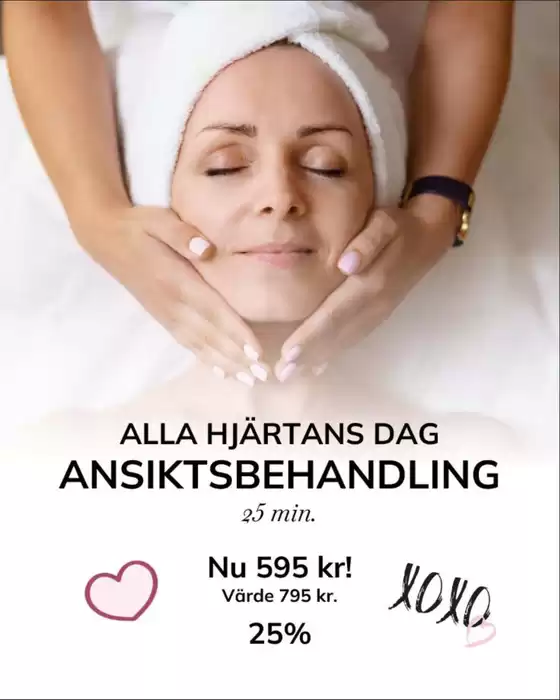 Electa-katalog | ALLA HJÄRTANS DAG ANSIKTSBEHANDLING 25 min. | 2026-02-10T00:00:00.000Z - 2026-02-14T00:00:00.000Z
