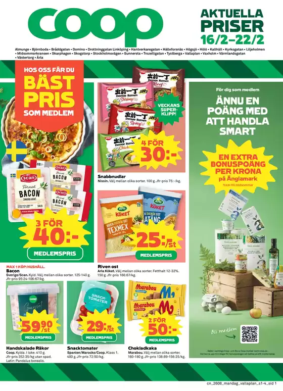 Coop Konsum-katalog i Stockholm | Fantastiskt erbjudande för fyndjägare | 2026-02-16T00:00:00.000Z - 2026-02-22T00:00:00.000Z