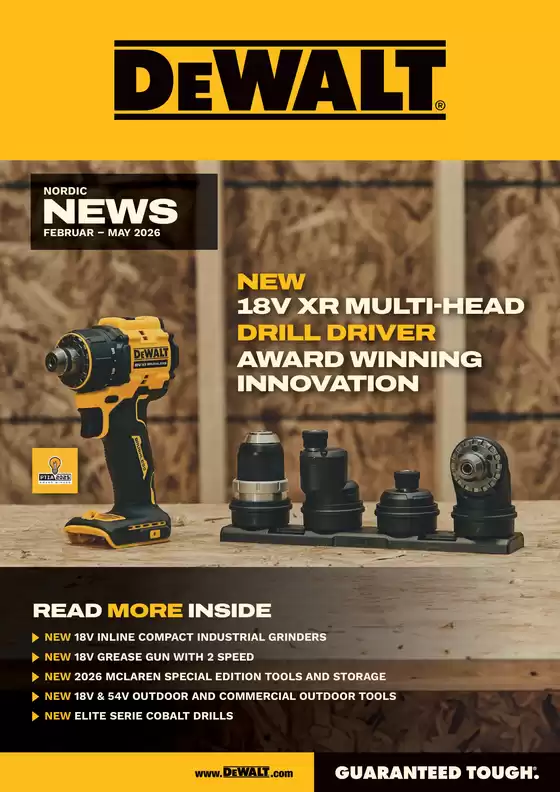 Dewalt-katalog i Hudiksvall | Våra bästa deals för dig | 2026-02-01T00:00:00.000Z - 2026-05-31T00:00:00.000Z