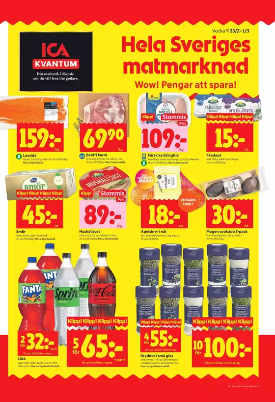 ICA Kvantum-katalog i Västerås | Våra bästa deals för dig | 2026-02-23T00:00:00.000Z - 2026-03-01T00:00:00.000Z