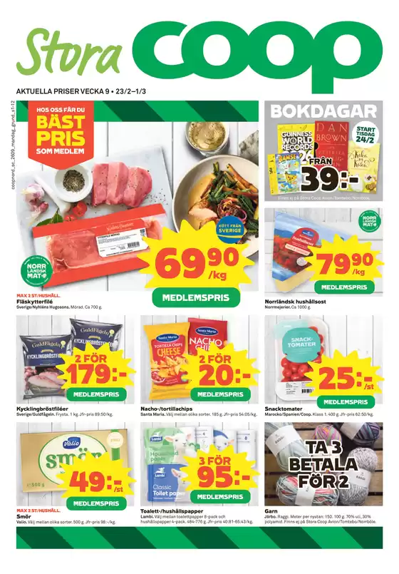Stora Coop-katalog i Västerås | Fantastiska rabatter på utvalda produkter | 2026-02-23T00:00:00.000Z - 2026-03-01T00:00:00.000Z