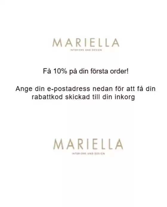 Mariella-katalog i Västerås | Fa 10% rabatt! | 2026-02-23T00:00:00.000Z - 2026-03-31T00:00:00.000Z