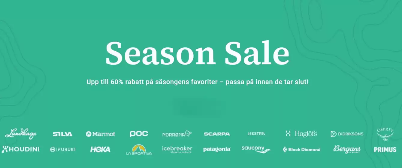 Outdoorexperten-katalog i Malmö | Season sale! Upp till 60% rabatt. | 2026-02-27T00:00:00.000Z - 2026-03-02T00:00:00.000Z