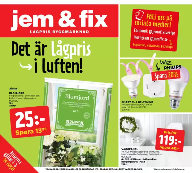 Jem&Fix-katalog i Uppsala | Jem&Fix reklamblad | 2026-03-01T00:00:00.000Z - 2026-03-15T00:00:00.000Z