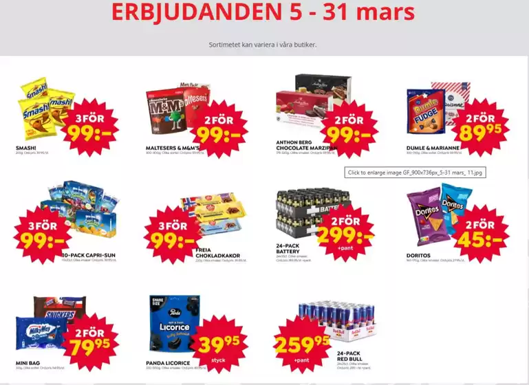 Godisfabriken-katalog i Sunnansjö (Dalarna) | Erbjudanden! | 2026-03-05T00:00:00.000Z - 2026-03-31T00:00:00.000Z