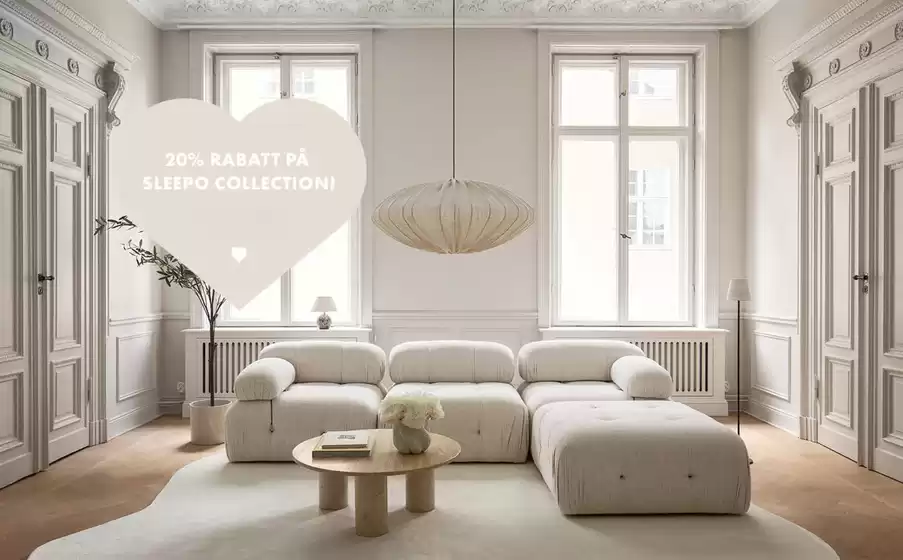 Sleepo-katalog | 20% rabatt! | 2026-03-13T00:00:00.000Z - 2026-03-16T00:00:00.000Z