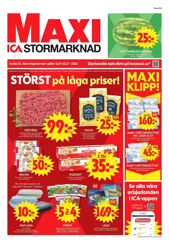 ICA Maxi-katalog i Linköping | Aktuella deals och erbjudanden | 2026-03-16T00:00:00.000Z - 2026-03-22T00:00:00.000Z