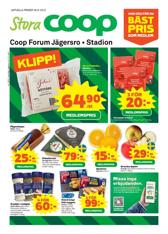 Stora Coop-katalog i Linköping | Exklusiva fynd | 2026-03-16T00:00:00.000Z - 2026-03-22T00:00:00.000Z
