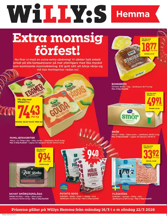 Willys-katalog i Linköping | Attraktiva specialerbjudanden för alla | 2026-03-16T00:00:00.000Z - 2026-03-22T00:00:00.000Z