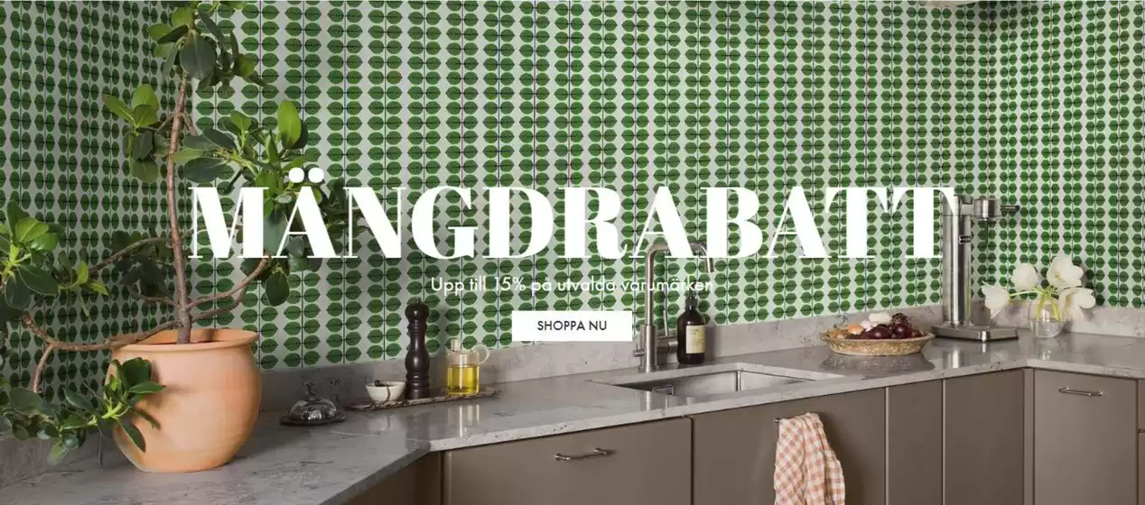 Engelska Tapetmagasinet-katalog i Västerhaninge | MÄNGDRABATT! Upp till 15% på utvalda varumärken. | 2026-03-18T00:00:00.000Z - 2026-04-01T00:00:00.000Z