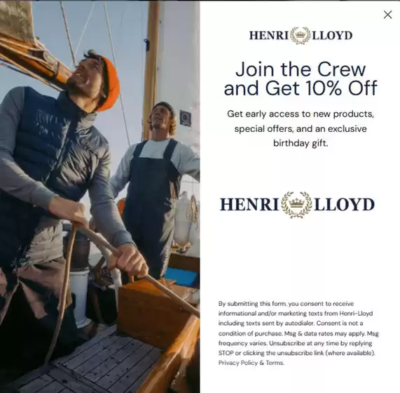 Henri Lloyd-katalog i Uppsala | Get 10% Off! | 2026-03-19T00:00:00.000Z - 2026-04-30T00:00:00.000Z