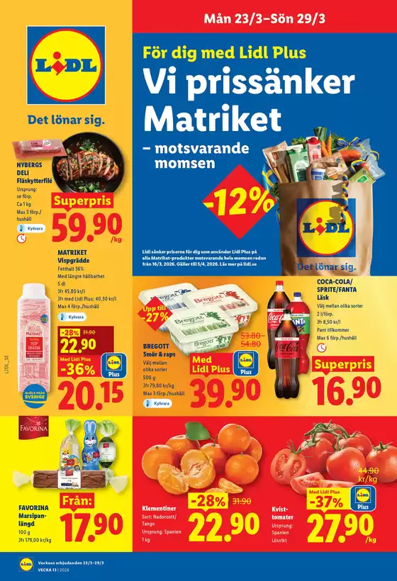 Lidl-katalog i Uddevalla | ERBJUDANDEN VECKA 13 | 2026-03-23T00:00:00.000Z - 2026-03-29T00:00:00.000Z