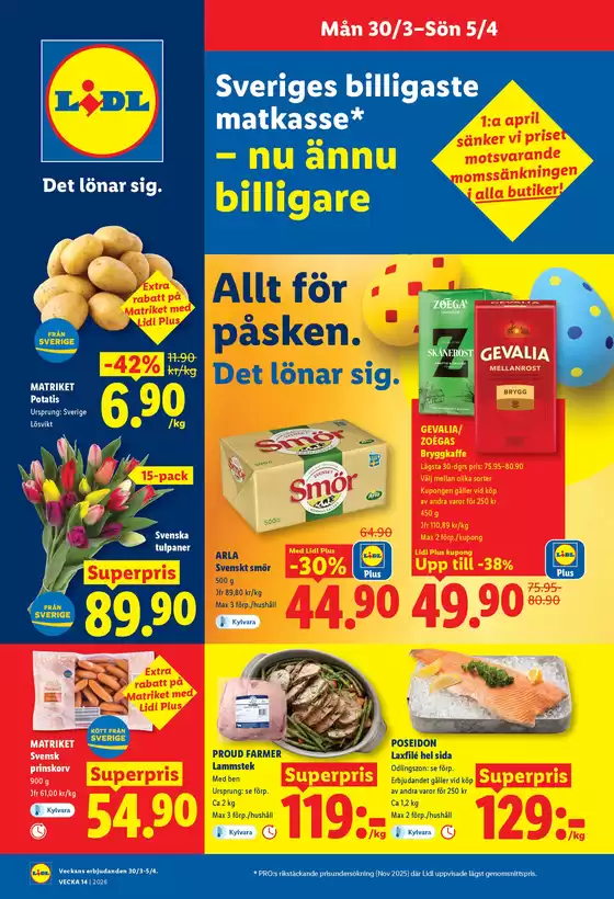 Lidl-katalog i Eskilstuna | ERBJUDANDEN VECKA 14 | 2026-03-30T00:00:00.000Z - 2026-04-05T00:00:00.000Z