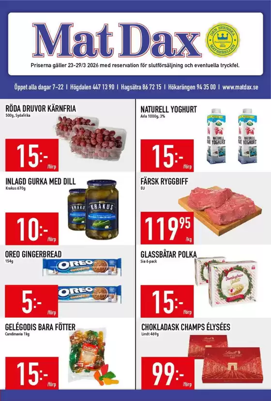 Matdax-katalog i Växjö | Matdax reklambad | 2026-03-23T00:00:00.000Z - 2026-03-29T00:00:00.000Z