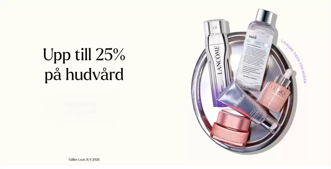 Parfym-katalog i Helsingborg | Upp till 25% % på hudvård ! | 2026-03-26T00:00:00.000Z - 2026-04-08T00:00:00.000Z