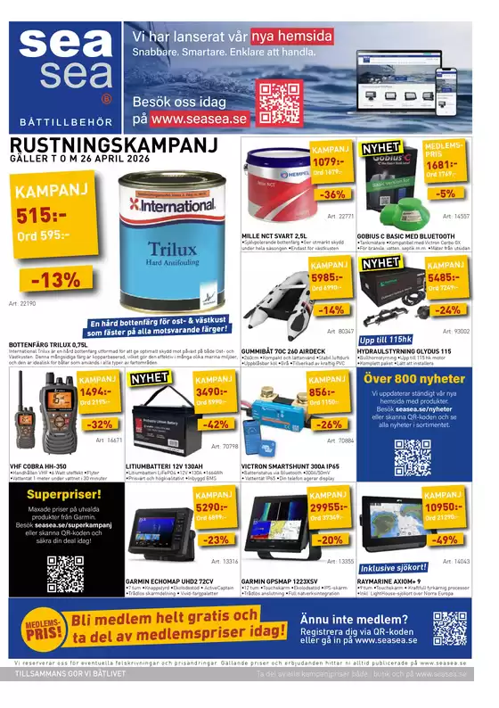 SeaSea-katalog i Falkenberg | Rustningskampanj! | 2026-03-26T00:00:00.000Z - 2026-04-26T00:00:00.000Z