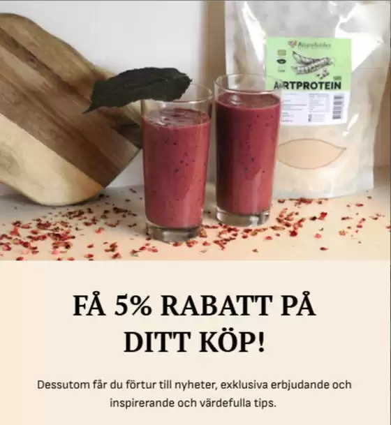 Råvarubutiken-katalog i Göteborg | Få 5% rabatt på ditt köp! | 2026-03-26T00:00:00.000Z - 2026-05-31T00:00:00.000Z