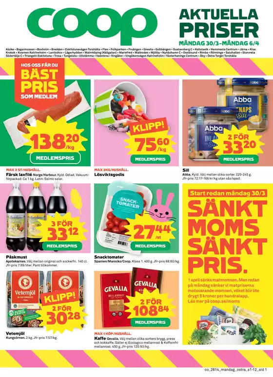 Coop Konsum-katalog i Råneå | Specialerbjudanden för dig | 2026-03-30T00:00:00.000Z - 2026-04-06T00:00:00.000Z