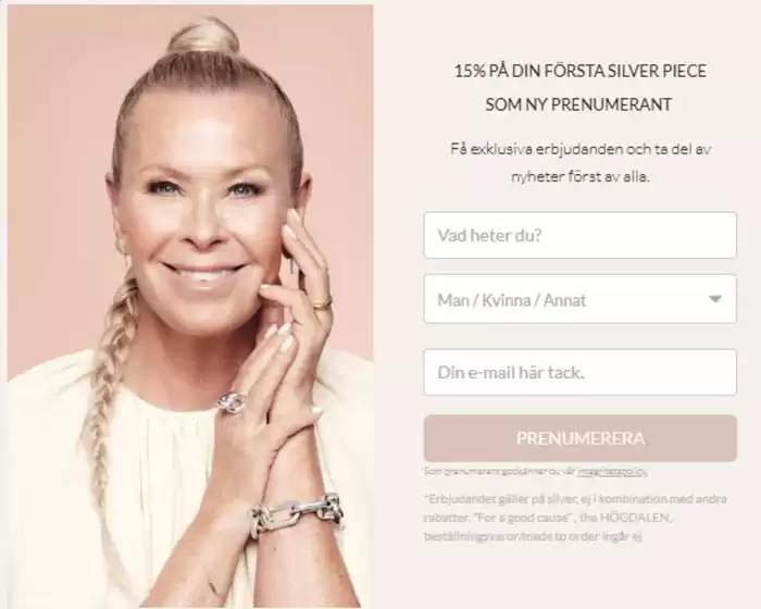Efva Attling-katalog | 15% PÅ DIN FÖRSTA SILVER PIECE SOM NY PRENUMERANT. | 2026-03-31T00:00:00.000Z - 2026-04-30T00:00:00.000Z