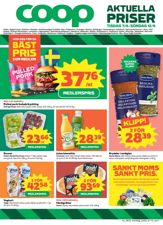 Coop Konsum-katalog i Göteborg | Våra bästa erbjudanden för dig | 2026-04-07T00:00:00.000Z - 2026-04-12T00:00:00.000Z