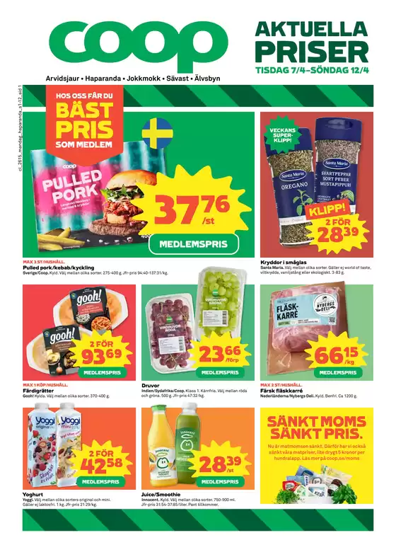 Coop Extra-katalog i Göteborg | Fantastiskt erbjudande för alla kunder | 2026-04-07T00:00:00.000Z - 2026-04-12T00:00:00.000Z