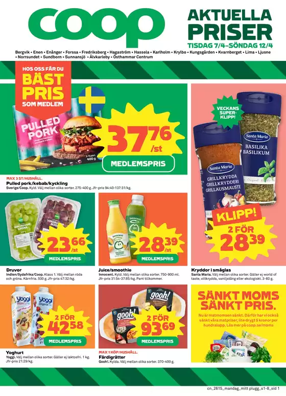 Coop-katalog i Staffanstorp | Stort urval av erbjudanden | 2026-04-07T00:00:00.000Z - 2026-04-12T00:00:00.000Z