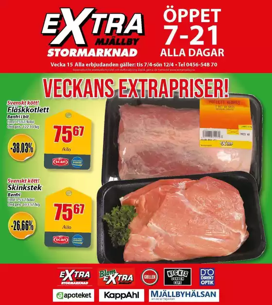 Extra Mjällby Stormarknad-katalog | Extra Mjällby Stormarknad veckans blad | 2026-04-07T00:00:00.000Z - 2026-04-12T00:00:00.000Z