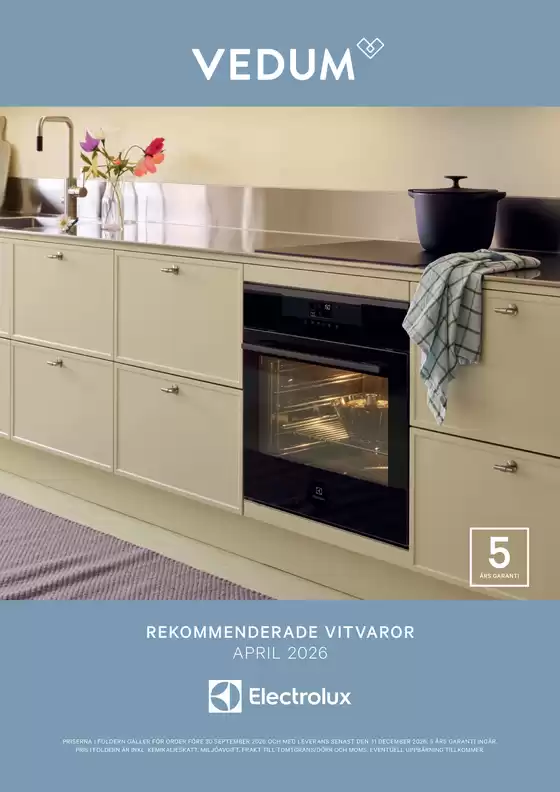 Vedum-katalog | Vitvarufolder Electrolux | 2026-09-30T00:00:00.000Z - 2026-12-31T00:00:00.000Z