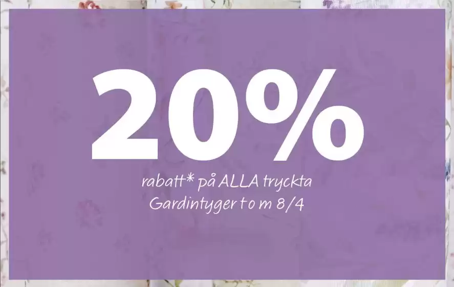 Ohlssons Tyger-katalog i Malmö | 20% rabatt! | 2026-04-08T00:00:00.000Z - 2026-04-08T00:00:00.000Z