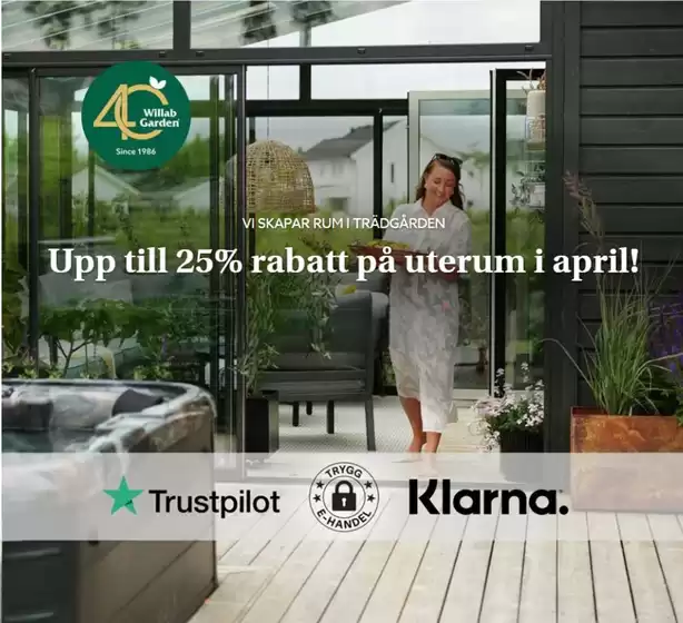 Willab Garden-katalog i Smedstorp (Örebro) | 20-25% rabatt! | 2026-04-10T00:00:00.000Z - 2026-04-30T00:00:00.000Z