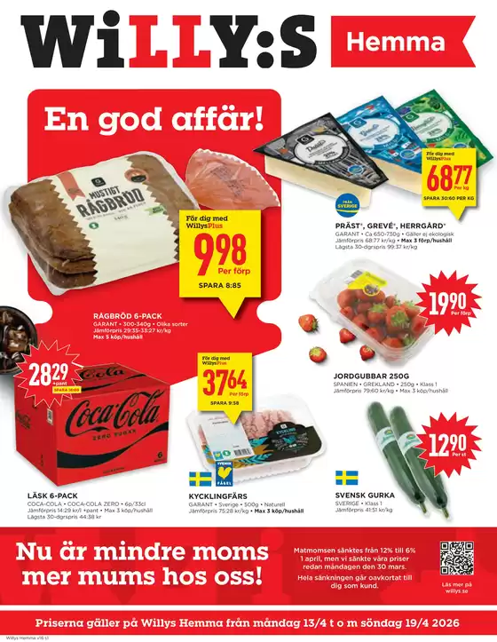 Willys-katalog i Järna (Stockholm) | Exklusiva deals och fynd | 2026-04-13T00:00:00.000Z - 2026-04-19T00:00:00.000Z