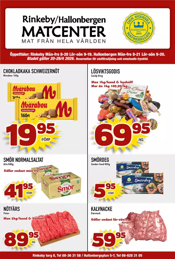 Matcenter-katalog i Smögen | Veckans erbjudanden Matcenter | 2026-04-20T00:00:00.000Z - 2026-04-26T00:00:00.000Z