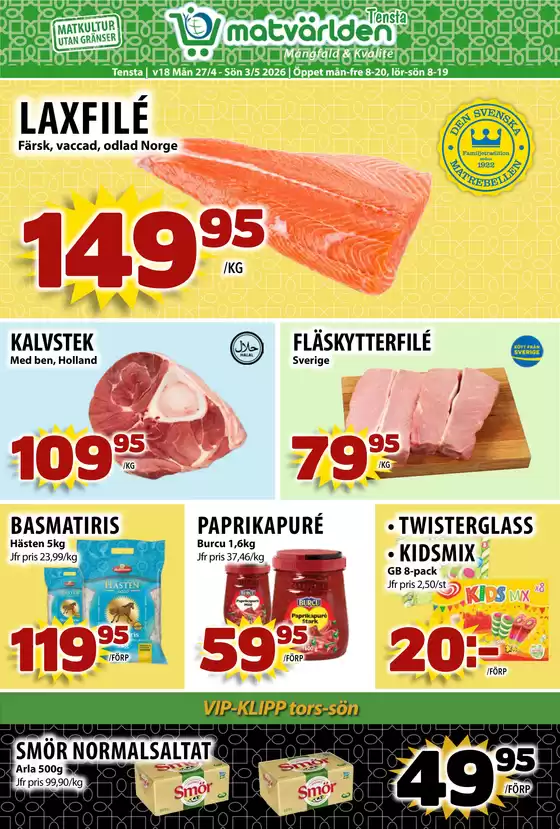 Matvärlden-katalog | Veckans erbjudanden Tensta! | 2026-04-27T00:00:00.000Z - 2026-05-03T00:00:00.000Z