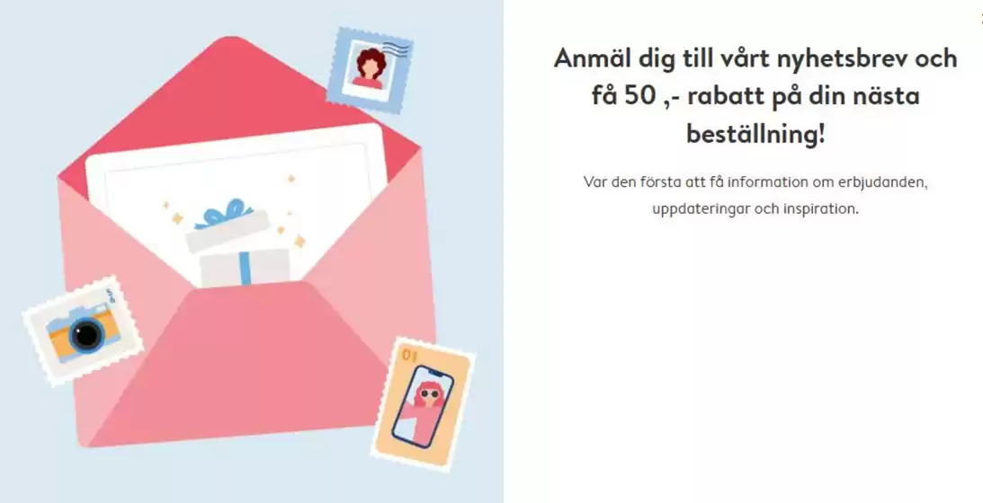 Photobox-katalog |  få 50% rabatt på din nästa beställning! | 2026-04-28T00:00:00.000Z - 2026-05-31T00:00:00.000Z