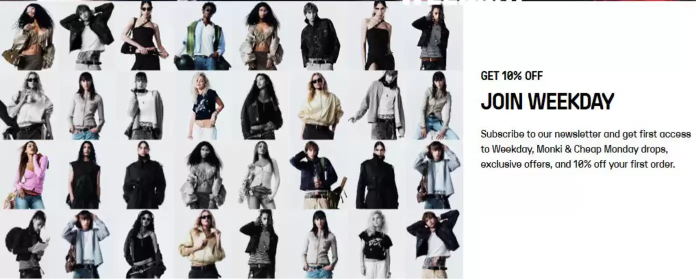 Weekday-katalog | Get 10% Off! | 2026-04-29T00:00:00.000Z - 2026-06-30T00:00:00.000Z