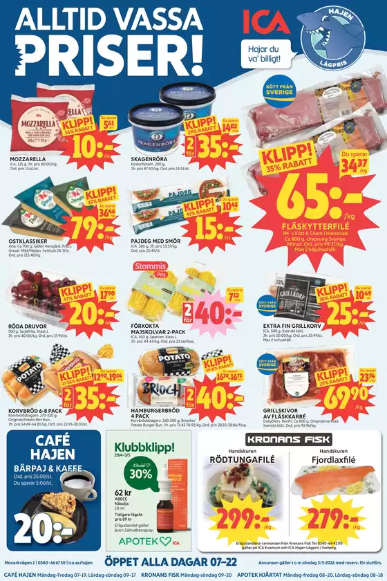 ICA Hajen Lågpris-katalog | ICA Hajen Lågpris reklamblad | 2026-05-03T00:00:00.000Z - 2026-05-05T00:00:00.000Z