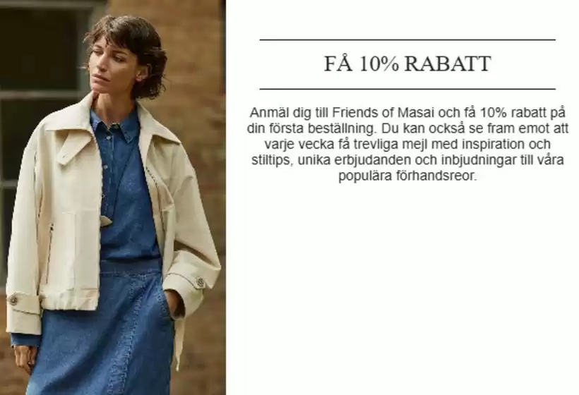 Masai-katalog | Få 10% rabatt! | 2026-04-30T00:00:00.000Z - 2026-05-31T00:00:00.000Z