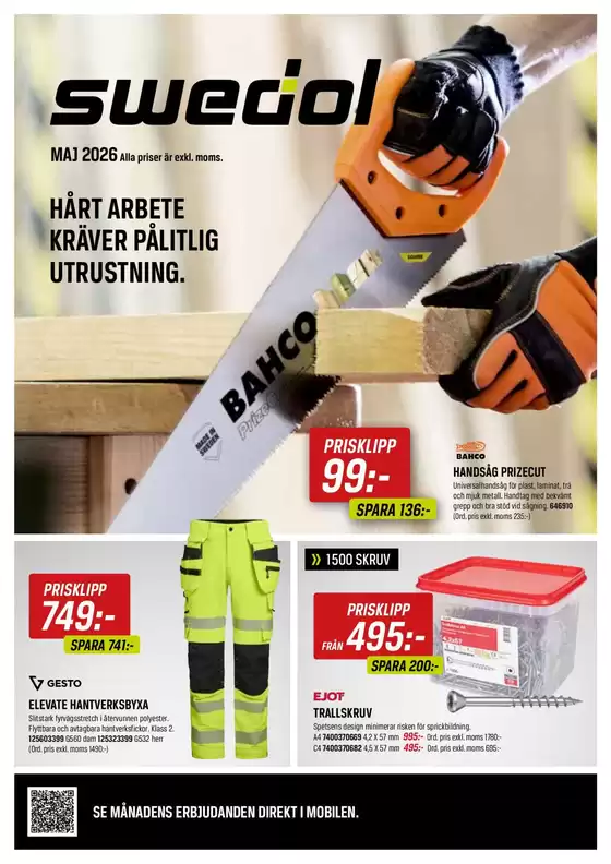 Swedol-katalog i Knivsta | Swedol reklamblad | 2026-05-01T00:00:00.000Z - 2026-05-31T00:00:00.000Z
