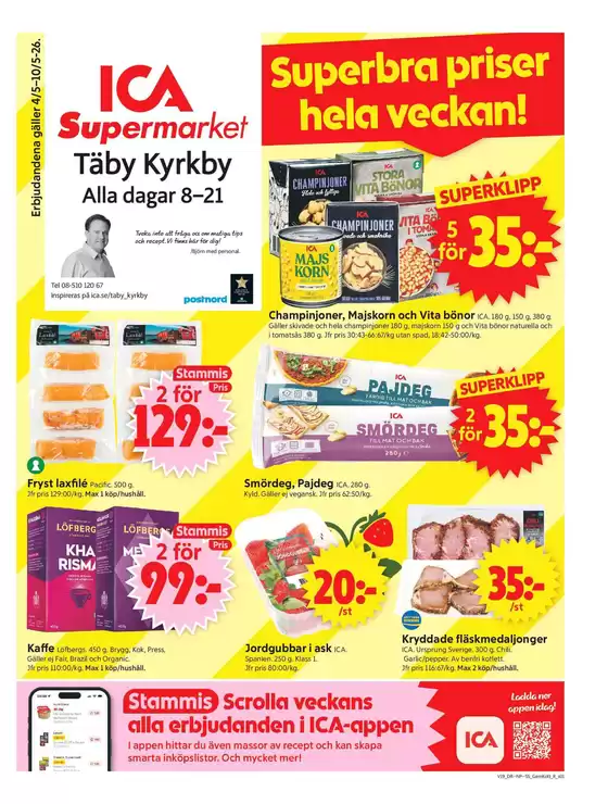 ICA Supermarket-katalog | Rabatter och kampanjer | 2026-05-05T00:00:00.000Z - 2026-05-19T00:00:00.000Z