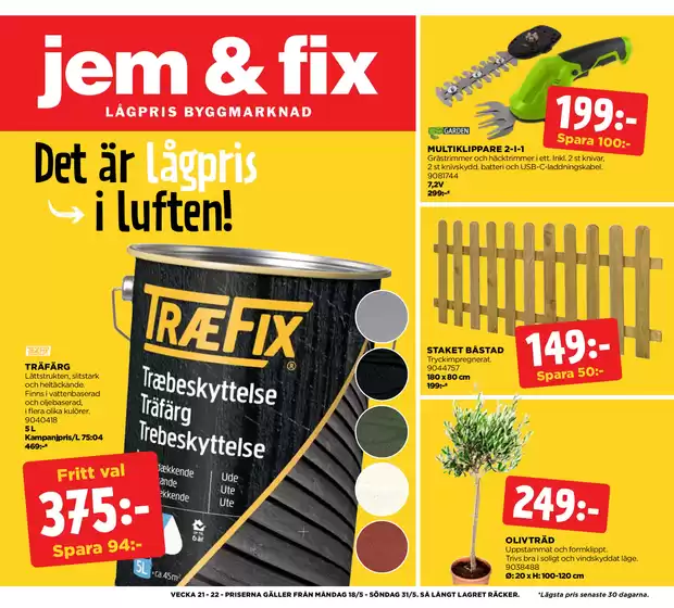 Jem&Fix-katalog | Jem&Fix reklamblad | 2026-05-17T00:00:00.000Z - 2026-05-31T00:00:00.000Z
