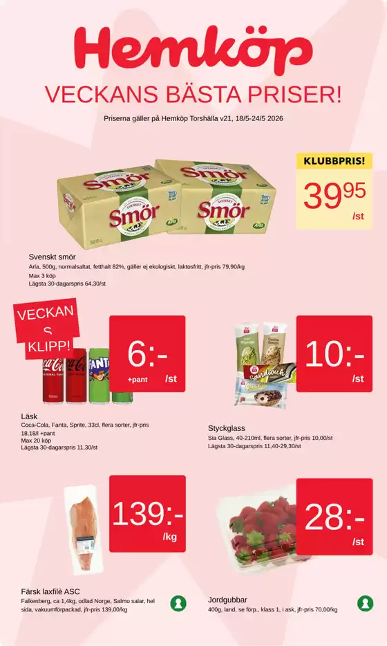 Hemköp-katalog | Hemköp Torshälla reklamblad | 2026-05-18T00:00:00.000Z - 2026-05-24T00:00:00.000Z