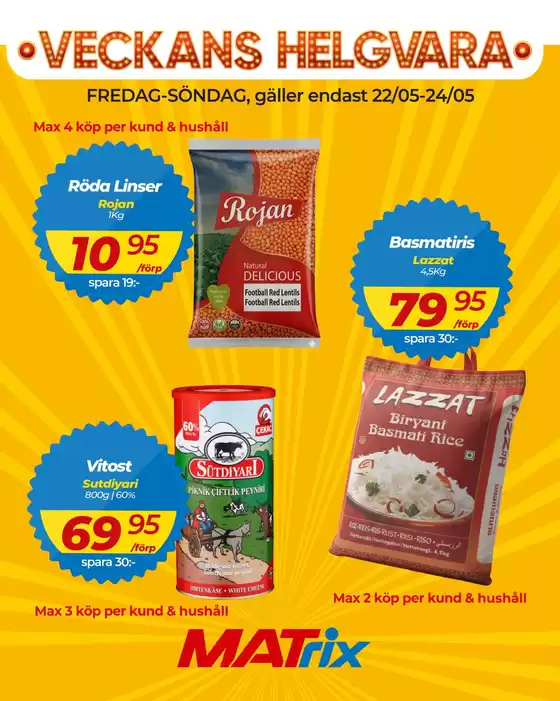 Matrix Butikerna-katalog | Matrix Helgvara | 2026-05-22T00:00:00.000Z - 2026-05-24T00:00:00.000Z