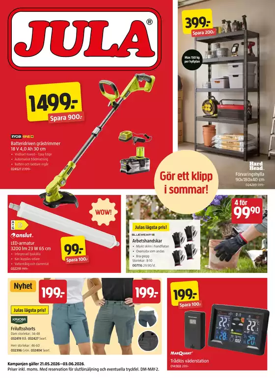 Jula-katalog | kampanjbladet Jula | 2026-05-21T00:00:00.000Z - 2026-06-03T00:00:00.000Z