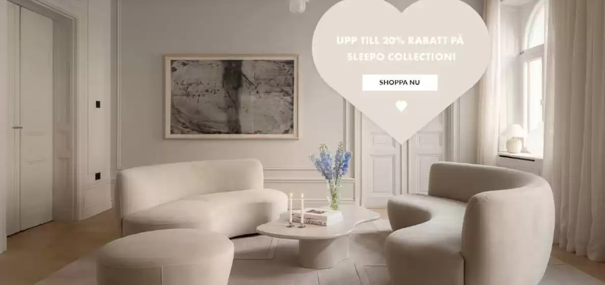 Sleepo-katalog | 15-25% rabatt! | 2026-05-21T00:00:00.000Z - 2026-06-04T00:00:00.000Z
