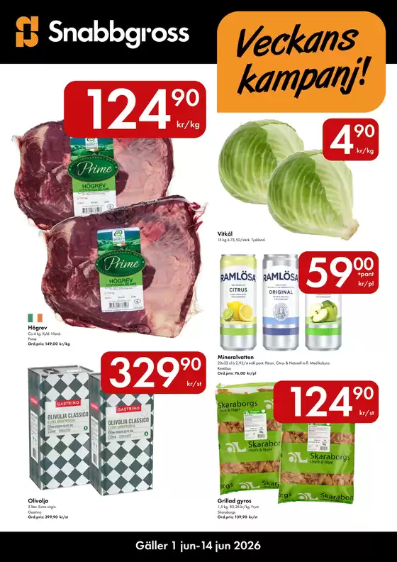 Snabbgross-katalog i Ogan | Snabbgross Kampanjblad v. 2324 | 2026-05-27T00:00:00.000Z - 2026-06-15T00:00:00.000Z