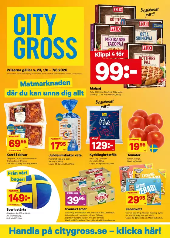 City Gross-katalog i Simlångsdalen | City Gross Reklamblad v.23 | 2026-05-30T00:00:00.000Z - 2026-06-07T00:00:00.000Z